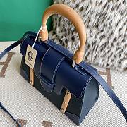 Goyard Saïgon PM Blue Leather Bag - 4