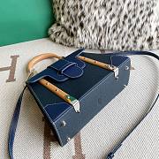 Goyard Saïgon PM Blue Leather Bag - 6