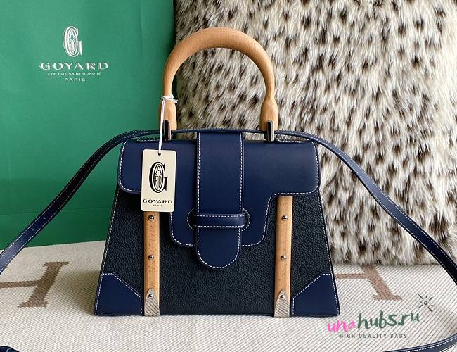 Goyard Saïgon PM Blue Leather Bag - 1