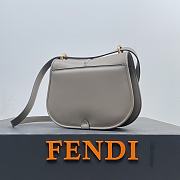 Fendi C'mon Gray Leather Bag - 6