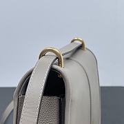 Fendi C'mon Gray Leather Bag - 5