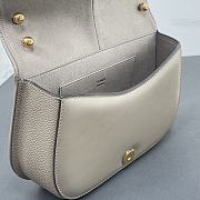 Fendi C'mon Gray Leather Bag - 3