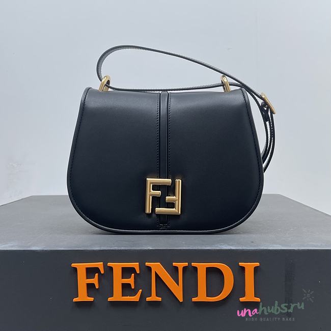 Fendi C'mon Black Leather Bag - 1