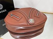 Versace Repeat Brown Leather Shoulder Bag - 6