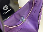 Versace Repeat Purple Leather Shoulder Bag - 3