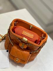 Chanel AS3947 small orange calfskin backpack - 4