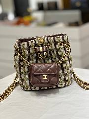 Chanel AS3947 small brown tweed backpack  - 1