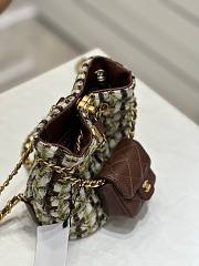 Chanel AS3947 small brown tweed backpack  - 6