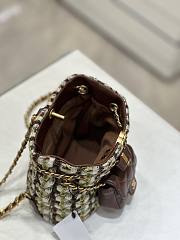 Chanel AS3947 small brown tweed backpack  - 5