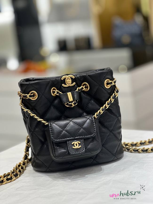 Chanel AS3947 black calfskin backpack - 1