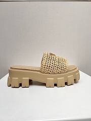 Prada beige woven heeled sandals  - 3