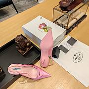 Prada Gabardine Pink Slingback Pointed Pumps - 5