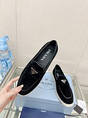 Prada black suede leather loafers - 6