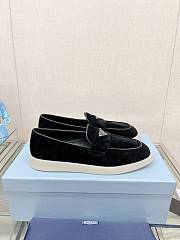 Prada black suede leather loafers - 4