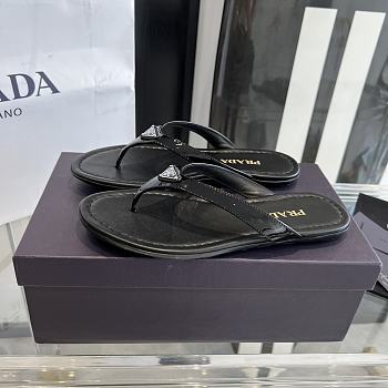 Prada thong black sandals 