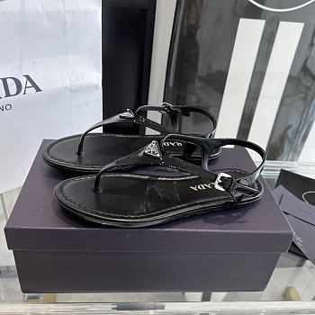 Prada thong black slingback sandals 