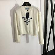 PRADA Cashmere Wool Crewneck Sweater In White - 1