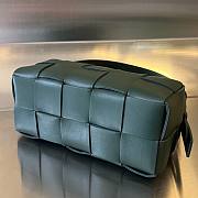 Bottega Veneta Small Dark Green Brick Cassette Bag - 3