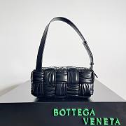 Bottega Veneta Small Crinkled Black Brick Cassette Bag - 1