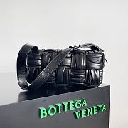 Bottega Veneta Small Crinkled Black Brick Cassette Bag - 6