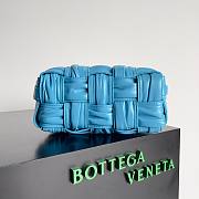 Bottega Veneta Small Crinkled Blue Brick Cassette Bag - 6