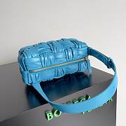 Bottega Veneta Small Crinkled Blue Brick Cassette Bag - 5