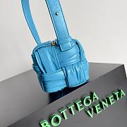 Bottega Veneta Small Crinkled Blue Brick Cassette Bag - 3