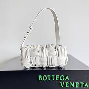 Bottega Veneta Small Crinkled White Brick Cassette Bag - 1