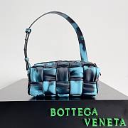 Bottega Veneta Small Crinkled Blue Mix Brick Cassette Bag - 1