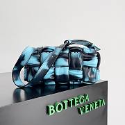 Bottega Veneta Small Crinkled Blue Mix Brick Cassette Bag - 5