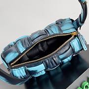 Bottega Veneta Small Crinkled Blue Mix Brick Cassette Bag - 3