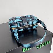 Bottega Veneta Small Crinkled Blue Mix Brick Cassette Bag - 2