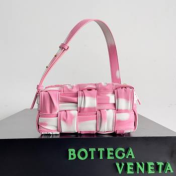 Bottega Veneta Small Crinkled Pink mix Brick Cassette Bag