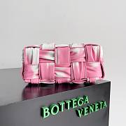 Bottega Veneta Small Crinkled Pink mix Brick Cassette Bag - 2