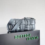 Bottega Veneta Small Crinkled Gray Brick Cassette Bag - 4