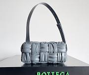 Bottega Veneta Small Crinkled Gray Brick Cassette Bag - 1