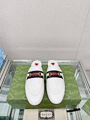 Gucci Princetown Horsebit white leather loafers - 3