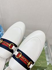 Gucci Princetown Horsebit white leather loafers - 5