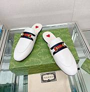 Gucci Princetown Horsebit white leather loafers - 1