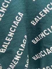 Balenciaga blue intarsia logo jumper sweater - 3