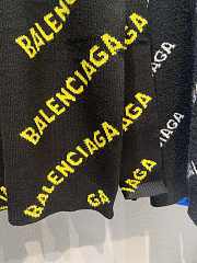 Balenciaga green intarsia logo jumper sweater - 2