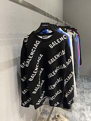 Balenciaga black intarsia logo jumper sweater - 1