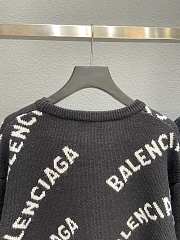 Balenciaga black intarsia logo jumper sweater - 5