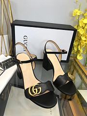 Gucci Marmont Block Black Heels - 2