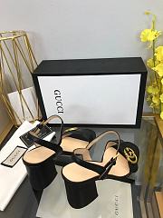 Gucci Marmont Block Black Heels - 3