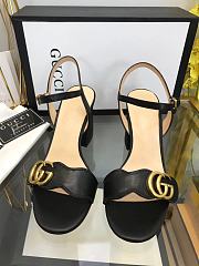 Gucci Marmont Block Black Heels - 4