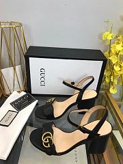 Gucci Marmont Block Black Heels - 5