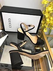 Gucci Marmont Block Black Heels - 6