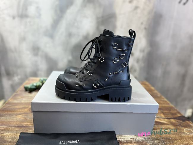 Balenciaga black strike high boots  - 1