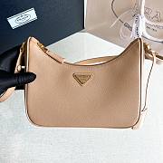 Prada Saffiano Beige Leather Shoulder Bag - 5